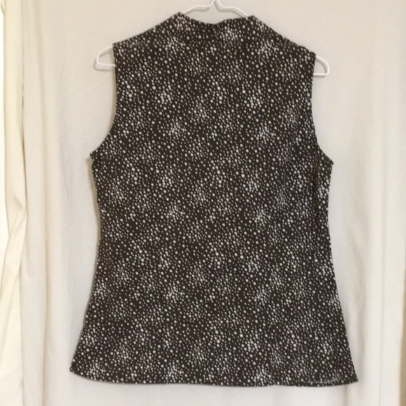Brown and cream polka dot sleeveless top - Picture 4 of 4